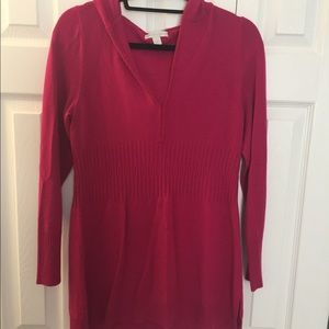 ❌SOLD❌Pink Tunic Sweater w Hood size M